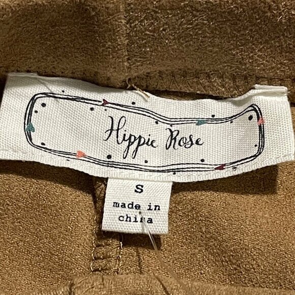Hippie Rose Juniors' Faux-Suede Mini Skirt - Camel Tan, Size S, New - Picture 3 of 8
